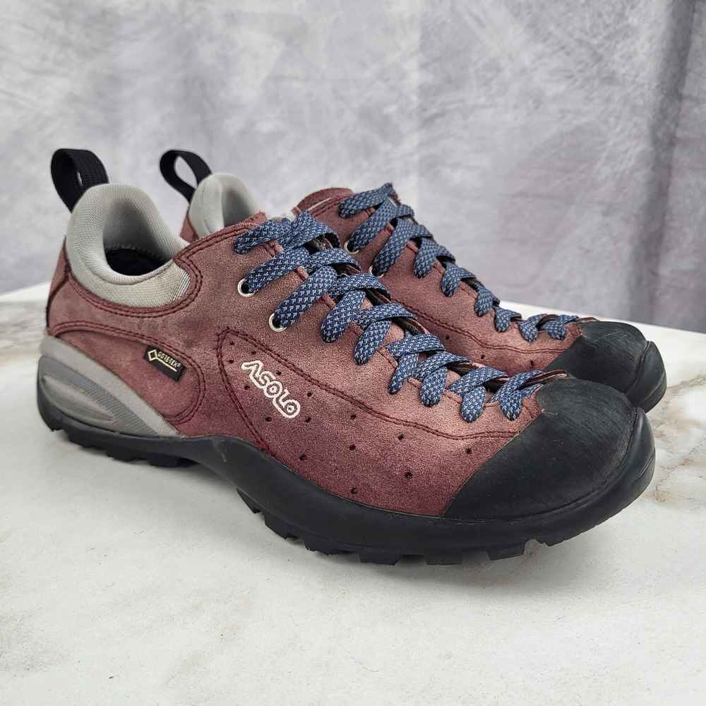 Asolo Mojito Trail GTX Suede Hiking Shoes Purple/Burgundy Women's Size 7